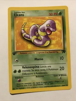 Ekans Italian 1st Edition Pokemon Team Rocket Card 56/82 2000 - Image 1