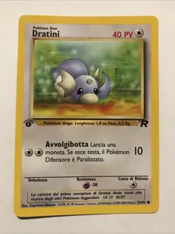 Pokemon Italian Dratini 53/82 1st Edition Team Rocket Card - Image 1