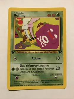 Koffing Italian 1st Edition Pokemon Team Rocket Card 58/82 2000 - Image 1