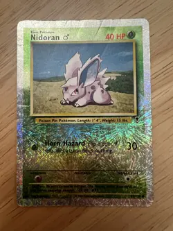 Pokemon Nidoran M 83/110 Reverse Holo Legendary Collection Card HP - Image 1