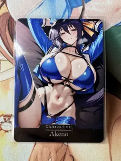 Akeno Highschool DxD Goddess Story Waifu Anime Custom Card - Image 1