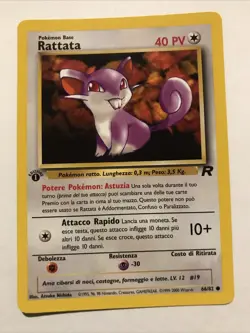 Pokemon TCG Rattata Team Rocket 1st Edition Card 66/82 Italian - Image 1