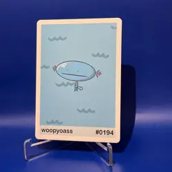Pookiemoot Gen 2 - woopyoass (Wooper) - Pokemon Parody/Derpy card - Image 1