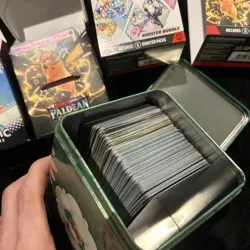 NM/LP Pokemon Bulk Card Lot | Holos/Reverse Holos. EX! 2 Booster Bundles & 1 Tin - Image 3