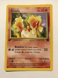 Ponyta Italian 1st Edition Pokemon Card Team Rocket 64/82 2000 - Image 1