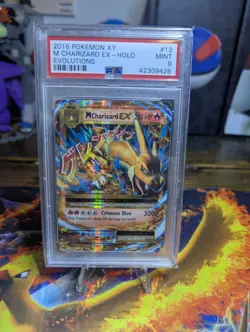 Pokemon TCG M Charizard EX Holo Ultra Rare Card PSA 9 Evolutions 13/108 - Image 1