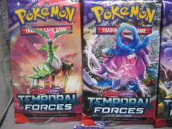 POKEMON SCARLET & VIOLET LOT OF 9 FACTORY SEALED TEMPORAL FORCES 90 CARD TOTAL c - Image 2