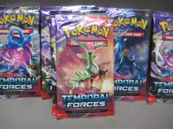 POKEMON SCARLET & VIOLET LOT OF 9 FACTORY SEALED TEMPORAL FORCES 90 CARD TOTAL c - Image 5
