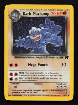 Pokemon Dark Machamp TCG Team Rocket Holo Card 10/82 Excellent NM/VLP - Image 1