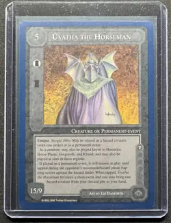 Mint Rare UVATHA THE HORSEMAN Middle Earth CCG Card NM Unlimited Nazgul - Image 1