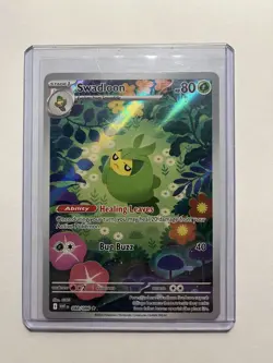 Swadloon 088/086 White Flare Illustration Rare NM Free Shipping Pokemon Card - Image 1