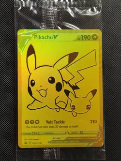 Pikachu V SWSH145 Celebrations UPC Full Art Promo Pokemon Card Sealed - Image 1