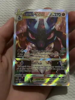 Pokemon TCG Lucario VSTAR SWSH291 Full Art Holo Black Star Promo Card - Image 1