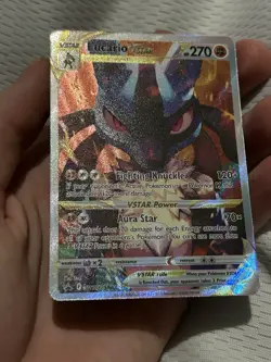 Pokemon TCG Lucario VSTAR SWSH291 Full Art Holo Black Star Promo Card - Image 3