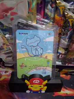 “HOLO” Pokederp Meow - Mew Fan Art Custom Derpy Card Alt Art Secret Rare - Image 1