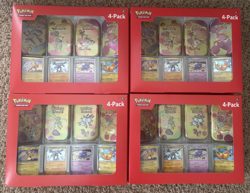 4x Pokemon TCG: S&V 151 - 4 Pack Mini Tins + 4 Promo Cards Sams Club - Image 1