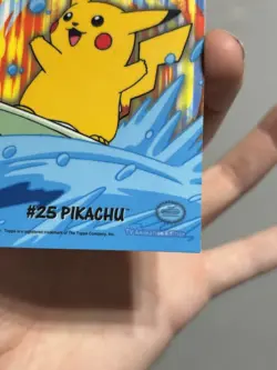 Pokemon Surfing Pikachu 25 8 of 10 Animation Series 2 Card Topps 2000 - Image 3