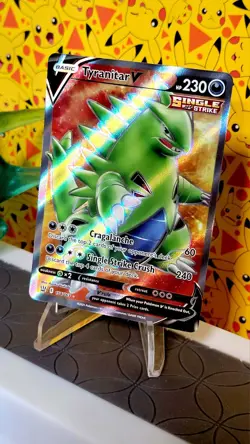 Pokemon TCG Battle Styles Tyranitar v Full Art Card 154/163 NM Condition - Image 1