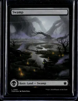 Swamp - 287 - Foil - FDN - NM - MTG Magic the Gathering - Image 1