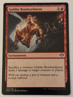 Goblin Bombardment Light Play, English Magic the Gathering MTG Mystery Booster - Image 1