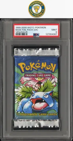 1999-2000 Pokemon Base (UK) Sealed Pack Venusaur PSA 9 - Image 1