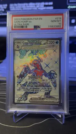 2023 POKEMON PAR EN-PARADOX RIFT ULTRA RARE #219 GARCHOMP EX PSA 10 - Image 1