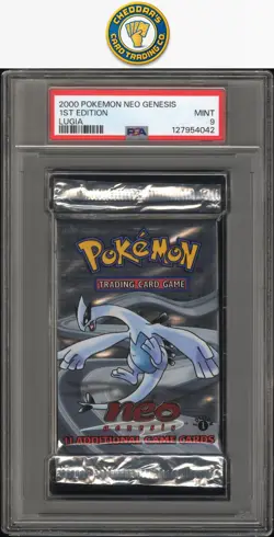 2000 Pokemon Neo Genesis (1st Edition) Sealed Pack Lugia PSA 9 - Image 1