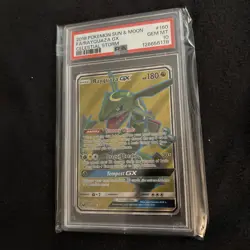 Pokemon Rayquaza GX Celestial Storm Full Art #160 PSA 10 Gem Mint - Image 3