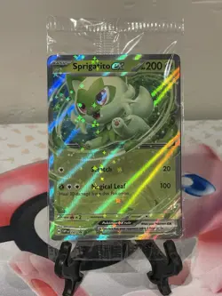 Pokemon- SPRIGATITO EX- Scarlet & Violet SVP 087 Holo Black Star Promo- Sealed - Image 1