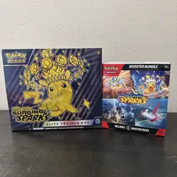 Pokemon TCG Scarlet & Violet Surging Sparks ETB + Booster Bundle New Sealed - Image 1