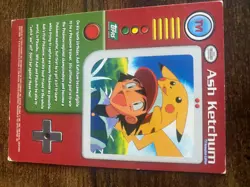 1999 Topps Pokemon TV Animation Edition Series 1 #TV1 Ash Ketchum vintage 151 - Image 4