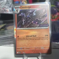 Pokemon - Ceruledge 014 Phantasmal Flames Stamped Pre Release Promo Holograms NM - Image 1