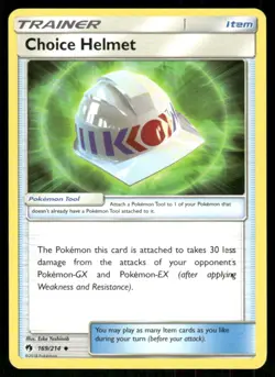 2018 Sun & Moon - Lost Thunder Choice Helmet Uncommon #169 - Image 1