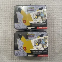 2X Pokemon Celebrations 25th Anniversary Collector's Chest Lunch Box Tin 2x - Image 1