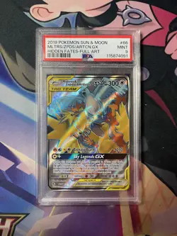 Pokemon 2019 Sun & Moon Hidden Fates Moltres Zapdos Articuno Tag Team PSA 9 - Image 1