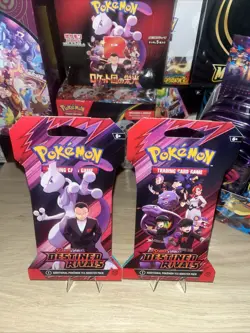 Pokemon TCG 2025 Scarlet & Violet Destined Rivals Sleeve Booster Packs Sealed X2 - Image 1