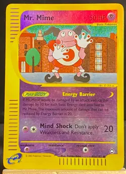 Pokemon Mr. Mime 95a/147 Reverse Holo Aquapolis Set - Image 1