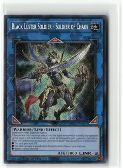 Yugioh Black Luster Soldier - Soldier of Chaos BLC1-EN002 Secret Rare Limited NM - Image 1