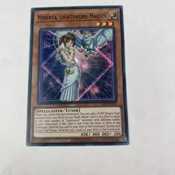 Yugioh Minerva, Lightsworn Maiden Sdli-en002 Realm Of Light Reprint Rare - Image 1