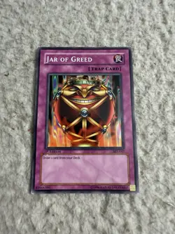 Yu-Gi-Oh! Trading Card TCG Game Jar Of Greed 1st Edition 1996 - Image 1