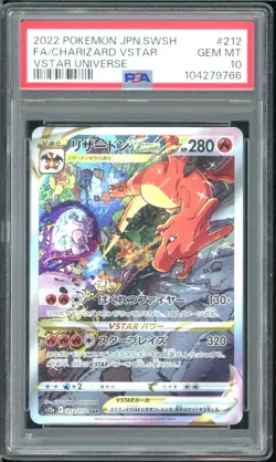 PSA 10 Pokemon Card Charizard VSTAR 212/172 SAR Holo Japanese VSTAR Universe -2 - Image 1