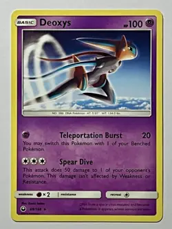 Deoxys 69/168 (NM) Rare Sun & Moon: Celestial Storm 2018 Pokemon Card - Image 1