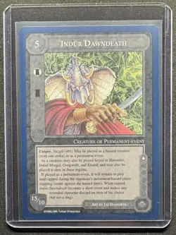 Mint Rare INDUR DAWNDEATH Middle Earth CCG Card NM Unlimited Nazgul - Image 1