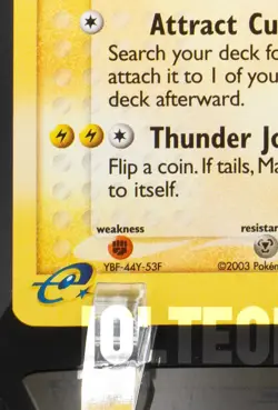 Pokemon TCG Card - Manectric 9/109 Ruby and Sapphire Holo Rare Vintage E-Reader - Image 4