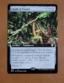 NM Extended Art Staff of Titania #50 Brothers’ War Commander BRC - Image 1