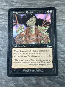 Engineered Plague - MP Regular #51 Uncommon Urza's Legacy MTG - Image 1