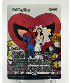 MTG Magic The Gathering Spider-Man Wedding Ring Mythic 0007 Foil - Image 1