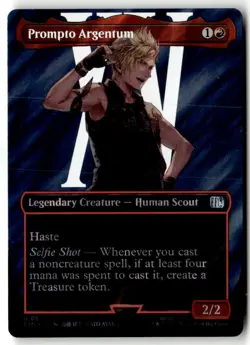 MTG - Prompto Argentum (Borderless) (Surge Foil) 532 Foil NM FINAL FANTASY - Image 1