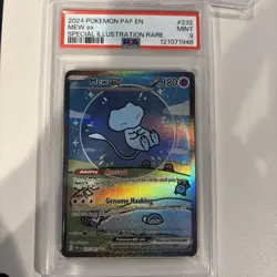 Pokemon 2024 Bubble Mew EX Paldean Fates #232/091 Sir PAF PSA 9 - Image 1