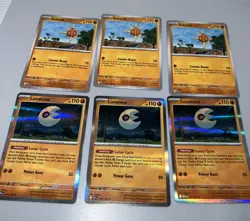 3x Lunatone 74/132 & 3x Solrock 75/132 - Playset - Pokemon TCG - Mega Evolution - Image 1